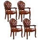 Victorian Style Wood Indoor Open Back Dining Side Chair of 24'' Wide Dining Chair Apricot-Brown 4 Piece Set Clearhalo ' kitchen&dining_furn' 'Dining Chairs' 'Dining Tables & Seating' 'dining_chair' 'furn' 'furn_dining_chair' 'Furniture' 'furniture_dining_chair' 'Kitchen & Dining Furniture' 'kitchen' 3705086