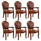 Victorian Style Wood Indoor Open Back Dining Side Chair of 24'' Wide Dining Chair Apricot-Brown 6 Piece Set Clearhalo ' kitchen&dining_furn' 'Dining Chairs' 'Dining Tables & Seating' 'dining_chair' 'furn' 'furn_dining_chair' 'Furniture' 'furniture_dining_chair' 'Kitchen & Dining Furniture' 'kitchen' 3705087