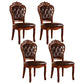 Wood Victorian Style Dining Chair Open Back Dining Side Chair for Home Dark Brown 4 Piece Set Clearhalo ' kitchen&dining_furn' 'Dining Chairs' 'Dining Tables & Seating' 'dining_chair' 'furn' 'furn_dining_chair' 'Furniture' 'furniture_dining_chair' 'Kitchen & Dining Furniture' 'kitchen' 3705100
