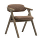 Country Style Dining Arm Chairs Open Back Foldable Upholstered Armchair Brown 1 Piece Walnut Clearhalo ' kitchen&dining_furn' 'Dining Chairs' 'Dining Tables & Seating' 'dining_chair' 'furn' 'furn_dining_chair' 'Furniture' 'furniture_dining_chair' 'Kitchen & Dining Furniture' 'kitchen' 3705150