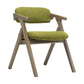Country Style Dining Arm Chairs Open Back Foldable Upholstered Armchair Green 1 Piece Walnut Clearhalo ' kitchen&dining_furn' 'Dining Chairs' 'Dining Tables & Seating' 'dining_chair' 'furn' 'furn_dining_chair' 'Furniture' 'furniture_dining_chair' 'Kitchen & Dining Furniture' 'kitchen' 3705167