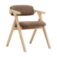Country Style Dining Arm Chairs Open Back Foldable Upholstered Armchair Brown 1 Piece Natural Wood Clearhalo ' kitchen&dining_furn' 'Dining Chairs' 'Dining Tables & Seating' 'dining_chair' 'furn' 'furn_dining_chair' 'Furniture' 'furniture_dining_chair' 'Kitchen & Dining Furniture' 'kitchen' 3705173