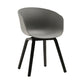 Contemporary Style Dining Room Chairs Solid Arm Chair with Wooden Legs Grey Black 1 Piece Clearhalo ' kitchen&dining_furn' 'Dining Chairs' 'Dining Tables & Seating' 'dining_chair' 'Furniture' 'furniture_dining_chair' 'Kitchen & Dining Furniture' 'kitchen' 3705341
