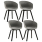 Contemporary Style Dining Room Chairs Solid Arm Chair with Wooden Legs Grey Black Set of 4 Clearhalo ' kitchen&dining_furn' 'Dining Chairs' 'Dining Tables & Seating' 'dining_chair' 'Furniture' 'furniture_dining_chair' 'Kitchen & Dining Furniture' 'kitchen' 3705345