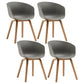 Contemporary Style Dining Room Chairs Solid Arm Chair with Wooden Legs Grey Natural Wood Set of 4 Clearhalo ' kitchen&dining_furn' 'Dining Chairs' 'Dining Tables & Seating' 'dining_chair' 'Furniture' 'furniture_dining_chair' 'Kitchen & Dining Furniture' 'kitchen' 3705352