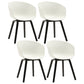 Contemporary Style Dining Room Chairs Solid Arm Chair with Wooden Legs White Black Set of 4 Clearhalo ' kitchen&dining_furn' 'Dining Chairs' 'Dining Tables & Seating' 'dining_chair' 'Furniture' 'furniture_dining_chair' 'Kitchen & Dining Furniture' 'kitchen' 3705358