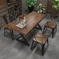 Industrial Solid Wood Dining Table Brown Rectangle Table with Sled Base for Dinning Room Clearhalo ' dining_table' 'Dining Tables & Seating' 'Dining Tables' 'furn' 'furn_dining_table' 'Furniture' 'furniture_dining_table' 'Kitchen & Dining Furniture' 'kitchen&dining_furn' 'kitchen' 'kitchen_dining_table' 3723322