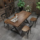 Industrial Solid Wood Dining Table Brown Rectangle Table with Sled Base for Dinning Room Clearhalo ' dining_table' 'Dining Tables & Seating' 'Dining Tables' 'furn' 'furn_dining_table' 'Furniture' 'furniture_dining_table' 'Kitchen & Dining Furniture' 'kitchen&dining_furn' 'kitchen' 'kitchen_dining_table' 3723324