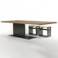 Metal Contemporary Free Form Dining Table Solid Wood Top Table for Dining Room Clearhalo ' dining_table' 'Dining Tables & Seating' 'Dining Tables' 'furn' 'furn_dining_table' 'Furniture' 'furniture_dining_table' 'Kitchen & Dining Furniture' 'kitchen&dining_furn' 'kitchen' 'kitchen_dining_table' 3723342
