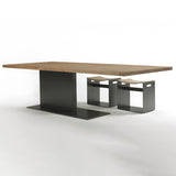 Metal Contemporary Free Form Dining Table Solid Wood Top Table for Dining Room Clearhalo ' dining_table' 'Dining Tables & Seating' 'Dining Tables' 'furn' 'furn_dining_table' 'Furniture' 'furniture_dining_table' 'Kitchen & Dining Furniture' 'kitchen&dining_furn' 'kitchen' 'kitchen_dining_table' 3723342