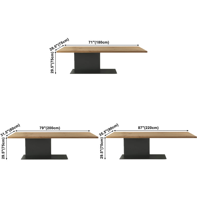 Metal Contemporary Free Form Dining Table Solid Wood Top Table for Dining Room Clearhalo ' dining_table' 'Dining Tables & Seating' 'Dining Tables' 'furn' 'furn_dining_table' 'Furniture' 'furniture_dining_table' 'Kitchen & Dining Furniture' 'kitchen&dining_furn' 'kitchen' 'kitchen_dining_table' 3723344