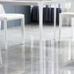 Contemporary Rectangle Dining Table Sintered Stone Table with 4 White Legs,55.1"L x 31.5"W x 30"H Clearhalo ' dining_table' 'Dining Tables & Seating' 'Dining Tables' 'Furniture' 'furniture_dining_table' 'Kitchen & Dining Furniture' 'kitchen&dining_furn' 'kitchen' 'kitchen_dining_table' 3723352