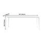Contemporary Rectangle Dining Table Sintered Stone Table with 4 White Legs,55.1"L x 31.5"W x 30"H Clearhalo ' dining_table' 'Dining Tables & Seating' 'Dining Tables' 'Furniture' 'furniture_dining_table' 'Kitchen & Dining Furniture' 'kitchen&dining_furn' 'kitchen' 'kitchen_dining_table' 3723354