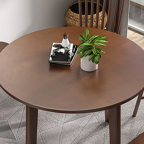 Contemporary Solid Wood Dining Table Round Shape Table with 3 Legs Base Clearhalo ' dining_table' 'Dining Tables & Seating' 'Dining Tables' 'furn' 'furn_dining_table' 'Furniture' 'furniture_dining_table' 'Kitchen & Dining Furniture' 'kitchen&dining_furn' 'kitchen' 'kitchen_dining_table' 3723361