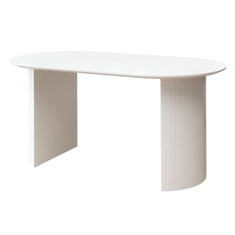 Solid Wood Contemporary Oval Dining Table White Wood Top Table for Dining Room Without Chairs Clearhalo ' dining_table' 'Dining Tables & Seating' 'Dining Tables' 'furn' 'furn_dining_table' 'Furniture' 'furniture_dining_table' 'Kitchen & Dining Furniture' 'kitchen&dining_furn' 'kitchen' 'kitchen_dining_table' 3723371