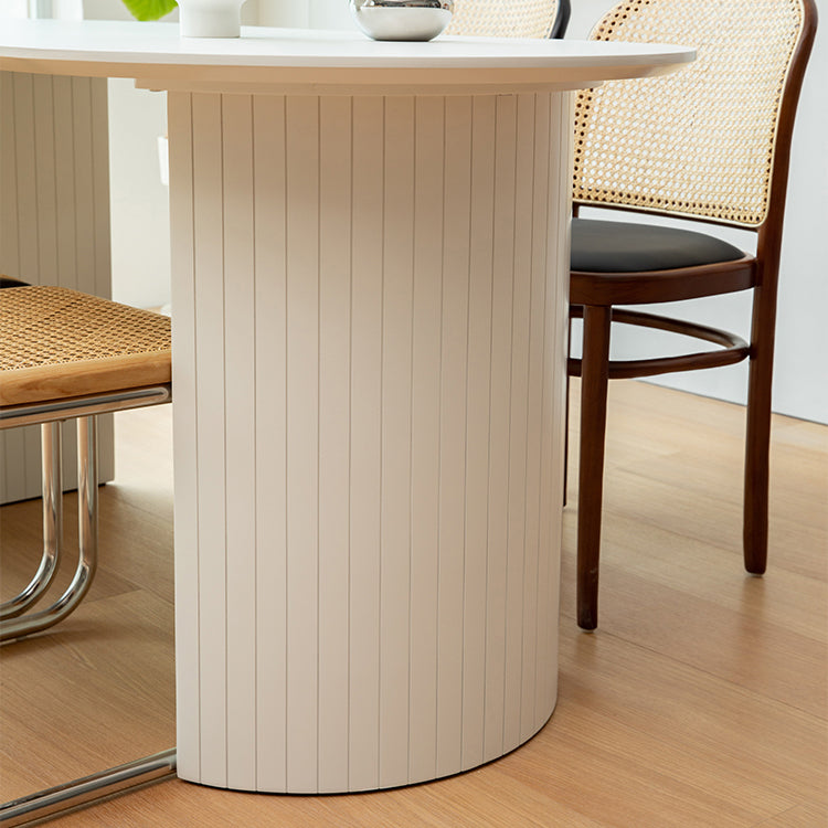 Solid Wood Contemporary Oval Dining Table White Wood Top Table for Dining Room Clearhalo ' dining_table' 'Dining Tables & Seating' 'Dining Tables' 'furn' 'furn_dining_table' 'Furniture' 'furniture_dining_table' 'Kitchen & Dining Furniture' 'kitchen&dining_furn' 'kitchen' 'kitchen_dining_table' 3723374