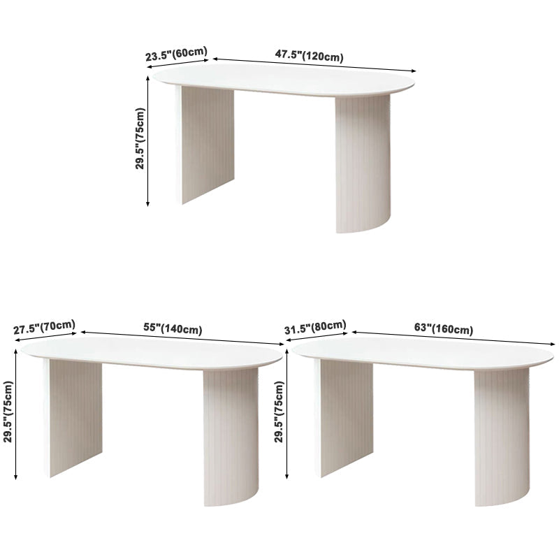 Solid Wood Contemporary Oval Dining Table White Wood Top Table for Dining Room Clearhalo ' dining_table' 'Dining Tables & Seating' 'Dining Tables' 'furn' 'furn_dining_table' 'Furniture' 'furniture_dining_table' 'Kitchen & Dining Furniture' 'kitchen&dining_furn' 'kitchen' 'kitchen_dining_table' 3723376