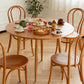 Cherry Wooden Round Table Extendable 4 Legs Square Dining Table in Nature Clearhalo ' dining_table' 'Dining Tables & Seating' 'Dining Tables' 'furn' 'furn_dining_table' 'Furniture' 'furniture_dining_table' 'Kitchen & Dining Furniture' 'kitchen&dining_furn' 'kitchen' 'kitchen_dining_table' 3723384