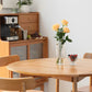 Cherry Wooden Round Table Extendable 4 Legs Square Dining Table in Nature Clearhalo ' dining_table' 'Dining Tables & Seating' 'Dining Tables' 'furn' 'furn_dining_table' 'Furniture' 'furniture_dining_table' 'Kitchen & Dining Furniture' 'kitchen&dining_furn' 'kitchen' 'kitchen_dining_table' 3723387