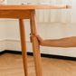 Cherry Wooden Round Table Extendable 4 Legs Square Dining Table in Nature Clearhalo ' dining_table' 'Dining Tables & Seating' 'Dining Tables' 'furn' 'furn_dining_table' 'Furniture' 'furniture_dining_table' 'Kitchen & Dining Furniture' 'kitchen&dining_furn' 'kitchen' 'kitchen_dining_table' 3723389