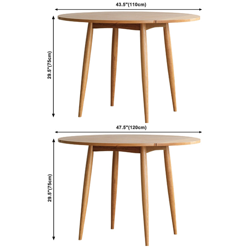 Cherry Wooden Round Table Extendable 4 Legs Square Dining Table in Nature Clearhalo ' dining_table' 'Dining Tables & Seating' 'Dining Tables' 'furn' 'furn_dining_table' 'Furniture' 'furniture_dining_table' 'Kitchen & Dining Furniture' 'kitchen&dining_furn' 'kitchen' 'kitchen_dining_table' 3723391
