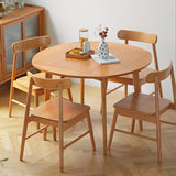Cherry Wooden Round Table Extendable 4 Legs Square Dining Table in Nature Clearhalo ' dining_table' 'Dining Tables & Seating' 'Dining Tables' 'furn' 'furn_dining_table' 'Furniture' 'furniture_dining_table' 'Kitchen & Dining Furniture' 'kitchen&dining_furn' 'kitchen' 'kitchen_dining_table' 3723393