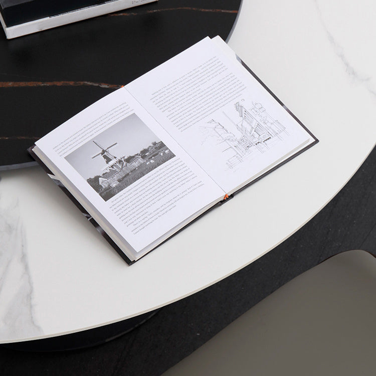 Contemporary Round Dining Table Sintered Stone Table with Black Pedestal Base,47.2"L x 27.6"W x 30"H Clearhalo ' dining_table' 'Dining Tables & Seating' 'Dining Tables' 'furn' 'furn_dining_table' 'Furniture' 'furniture_dining_table' 'Kitchen & Dining Furniture' 'kitchen&dining_furn' 'kitchen' 'kitchen_dining_table' 3723400