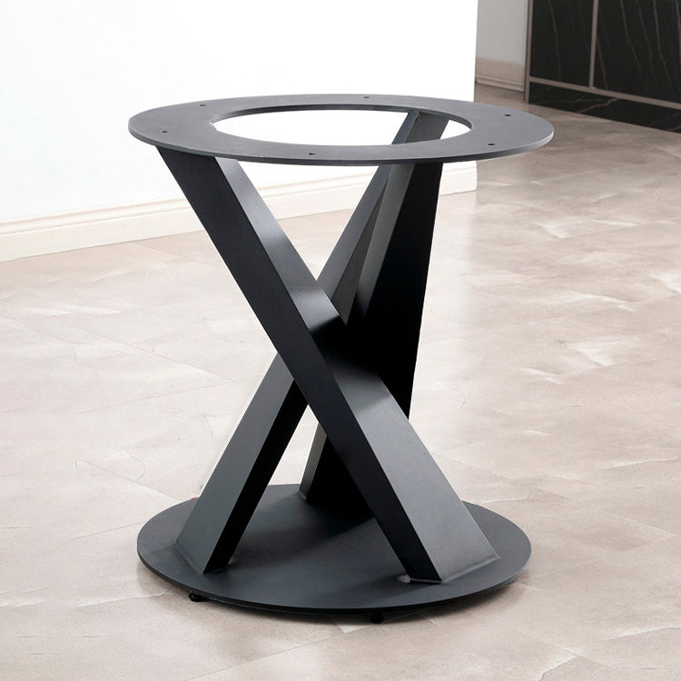 Contemporary Round Dining Table Sintered Stone Table with Black Pedestal Base,47.2"L x 27.6"W x 30"H Clearhalo ' dining_table' 'Dining Tables & Seating' 'Dining Tables' 'furn' 'furn_dining_table' 'Furniture' 'furniture_dining_table' 'Kitchen & Dining Furniture' 'kitchen&dining_furn' 'kitchen' 'kitchen_dining_table' 3723403