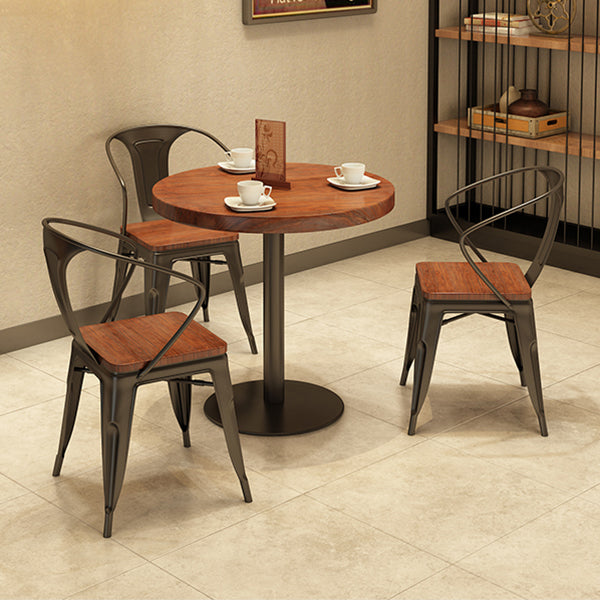 Simple Style Home Wood Dining Table Round Shape Table with Single Pedestal Base Clearhalo ' dining_table' 'Dining Tables & Seating' 'Dining Tables' 'furn' 'furn_dining_table' 'Furniture' 'furniture_dining_table' 'Kitchen & Dining Furniture' 'kitchen&dining_furn' 'kitchen' 'kitchen_dining_table' 3723408