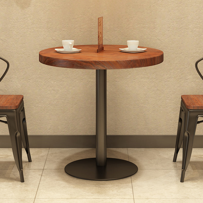 Simple Style Home Wood Dining Table Round Shape Table with Single Pedestal Base Clearhalo ' dining_table' 'Dining Tables & Seating' 'Dining Tables' 'furn' 'furn_dining_table' 'Furniture' 'furniture_dining_table' 'Kitchen & Dining Furniture' 'kitchen&dining_furn' 'kitchen' 'kitchen_dining_table' 3723409