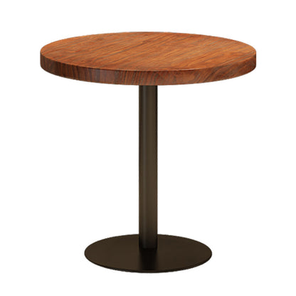 Simple Style Home Wood Dining Table Round Shape Table with Single Pedestal Base Without Chairs Clearhalo ' dining_table' 'Dining Tables & Seating' 'Dining Tables' 'furn' 'furn_dining_table' 'Furniture' 'furniture_dining_table' 'Kitchen & Dining Furniture' 'kitchen&dining_furn' 'kitchen' 'kitchen_dining_table' 3723410