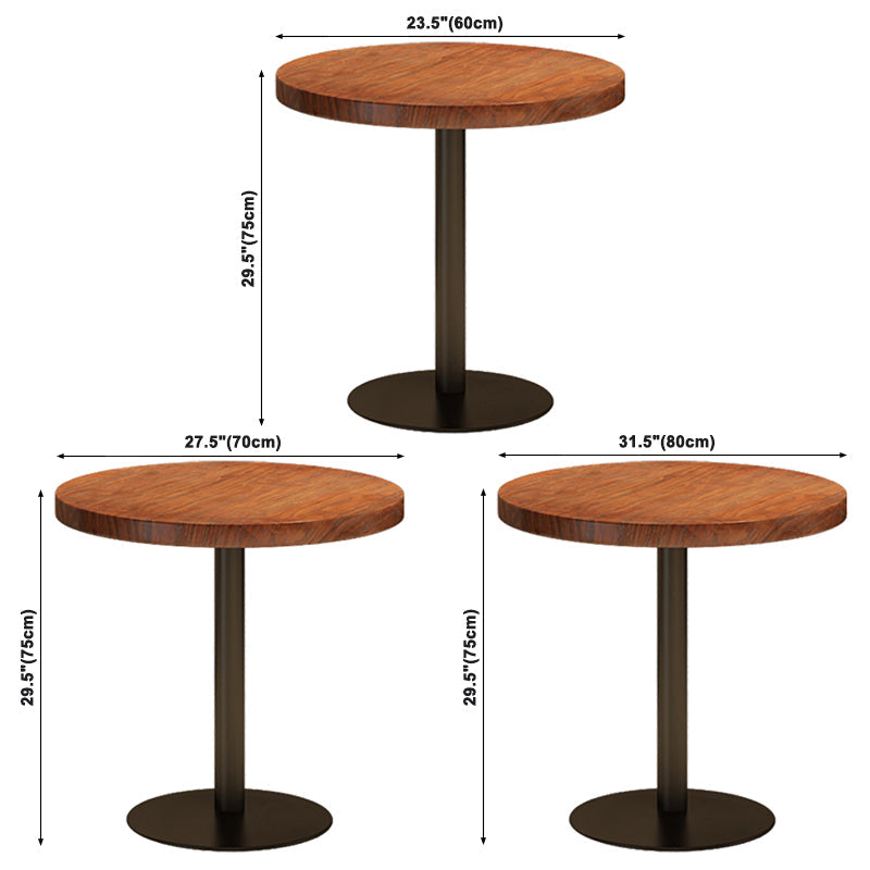 Simple Style Home Wood Dining Table Round Shape Table with Single Pedestal Base Clearhalo ' dining_table' 'Dining Tables & Seating' 'Dining Tables' 'furn' 'furn_dining_table' 'Furniture' 'furniture_dining_table' 'Kitchen & Dining Furniture' 'kitchen&dining_furn' 'kitchen' 'kitchen_dining_table' 3723415