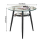 Contemporary Style Kitchen Tempered Glass Dining Table Round Shape Table with 3 Legs Base Clearhalo ' dining_table' 'Dining Tables & Seating' 'Dining Tables' 'furn' 'furn_dining_table' 'Furniture' 'furniture_dining_table' 'Kitchen & Dining Furniture' 'kitchen&dining_furn' 'kitchen' 'kitchen_dining_table' 3723426