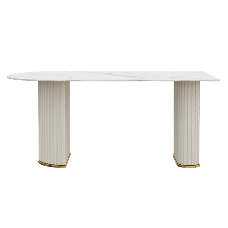 Metal Contemporary Free Form Dining Table Marble Table for Dining Room and Kitchen Without Chairs Clearhalo ' dining_table' 'Dining Tables & Seating' 'Dining Tables' 'furn' 'furn_dining_table' 'Furniture' 'furniture_dining_table' 'Kitchen & Dining Furniture' 'kitchen&dining_furn' 'kitchen' 'kitchen_dining_table' 3723436