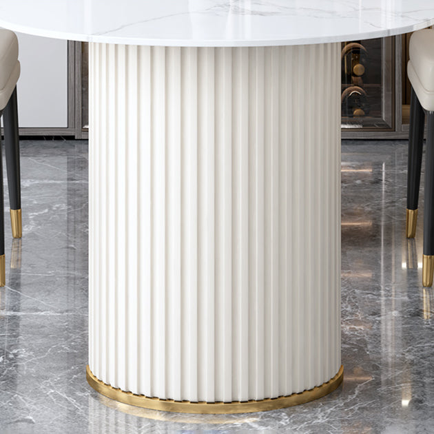 Metal Contemporary Free Form Dining Table Marble Table for Dining Room and Kitchen Clearhalo ' dining_table' 'Dining Tables & Seating' 'Dining Tables' 'furn' 'furn_dining_table' 'Furniture' 'furniture_dining_table' 'Kitchen & Dining Furniture' 'kitchen&dining_furn' 'kitchen' 'kitchen_dining_table' 3723438