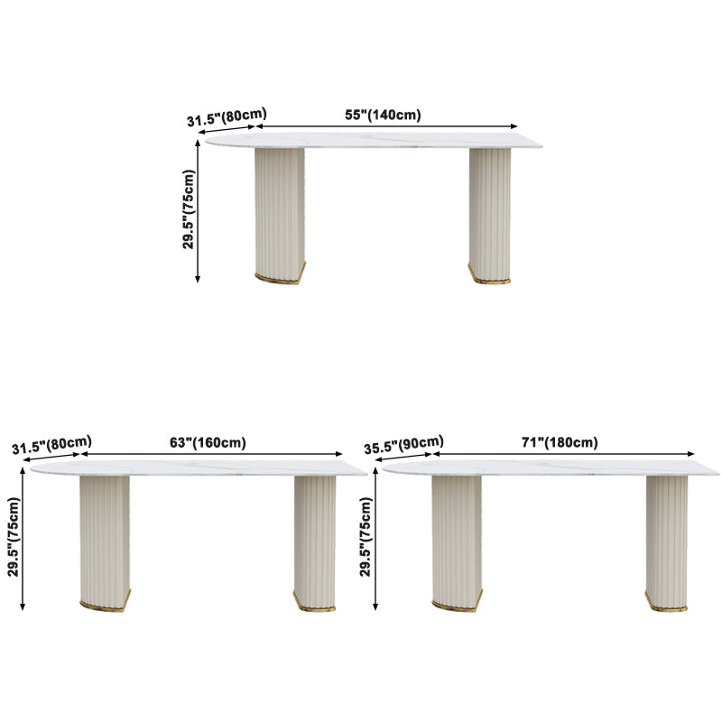 Metal Contemporary Free Form Dining Table Marble Table for Dining Room and Kitchen Clearhalo ' dining_table' 'Dining Tables & Seating' 'Dining Tables' 'furn' 'furn_dining_table' 'Furniture' 'furniture_dining_table' 'Kitchen & Dining Furniture' 'kitchen&dining_furn' 'kitchen' 'kitchen_dining_table' 3723439
