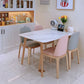 Contemporary Rectangle Dining Table White Sintered Stone Dining Table with 4 Legs Clearhalo ' dining_table' 'Dining Tables & Seating' 'Dining Tables' 'furn' 'furn_dining_table' 'Furniture' 'furniture_dining_table' 'Kitchen & Dining Furniture' 'kitchen&dining_furn' 'kitchen' 'kitchen_dining_table' 3723447