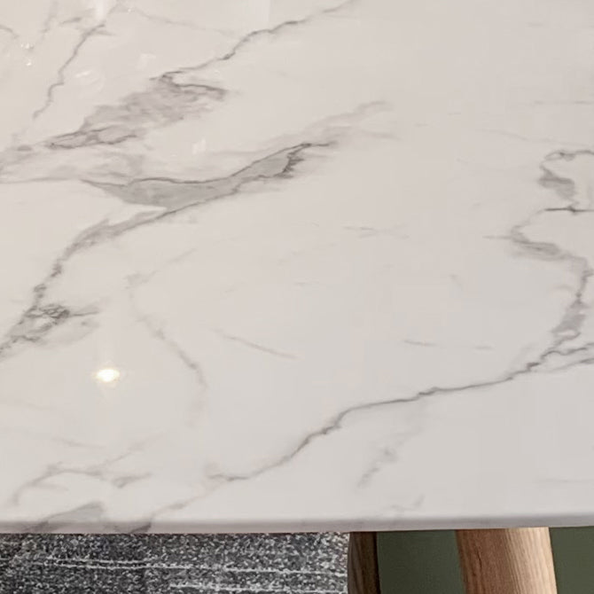 Contemporary Rectangle Dining Table White Sintered Stone Dining Table with 4 Legs Clearhalo ' dining_table' 'Dining Tables & Seating' 'Dining Tables' 'furn' 'furn_dining_table' 'Furniture' 'furniture_dining_table' 'Kitchen & Dining Furniture' 'kitchen&dining_furn' 'kitchen' 'kitchen_dining_table' 3723451