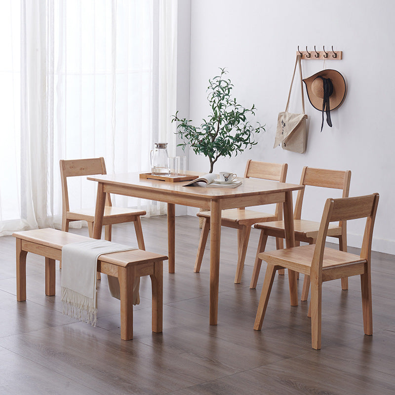 Rectangle Balata Wood Table Modern Dining Table with 4 Legs for Restaurant Clearhalo ' dining_table' 'Dining Tables & Seating' 'Dining Tables' 'furn' 'furn_dining_table' 'Furniture' 'furniture_dining_table' 'Kitchen & Dining Furniture' 'kitchen&dining_furn' 'kitchen' 'kitchen_dining_table' 3723461