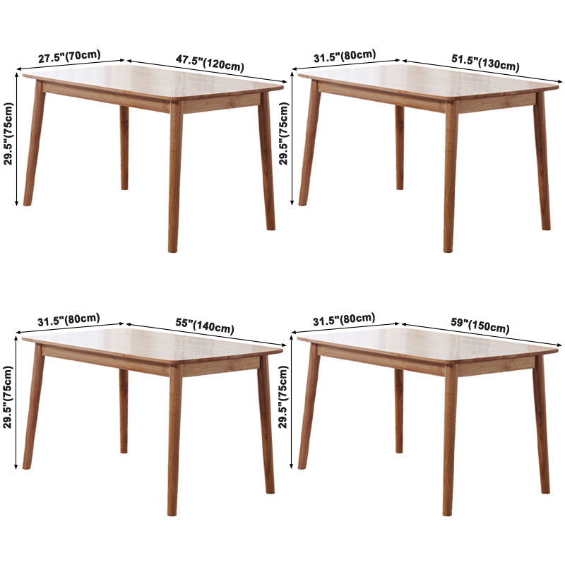 Rectangle Balata Wood Table Modern Dining Table with 4 Legs for Restaurant Clearhalo ' dining_table' 'Dining Tables & Seating' 'Dining Tables' 'furn' 'furn_dining_table' 'Furniture' 'furniture_dining_table' 'Kitchen & Dining Furniture' 'kitchen&dining_furn' 'kitchen' 'kitchen_dining_table' 3723467
