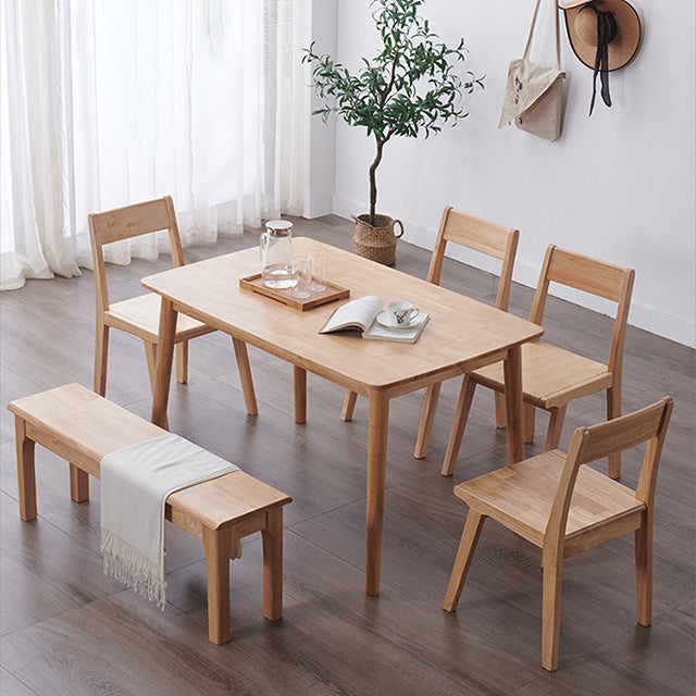 Rectangle Balata Wood Table Modern Dining Table with 4 Legs for Restaurant Clearhalo ' dining_table' 'Dining Tables & Seating' 'Dining Tables' 'furn' 'furn_dining_table' 'Furniture' 'furniture_dining_table' 'Kitchen & Dining Furniture' 'kitchen&dining_furn' 'kitchen' 'kitchen_dining_table' 3723469