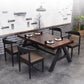 Industrial Solid Wood Dining Table Brown Rectangle Table with Trestle Base for Dinning Room Clearhalo ' dining_table' 'Dining Tables & Seating' 'Dining Tables' 'furn' 'furn_dining_table' 'Furniture' 'furniture_dining_table' 'Kitchen & Dining Furniture' 'kitchen&dining_furn' 'kitchen' 'kitchen_dining_table' 3723471