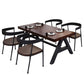 Industrial Solid Wood Dining Table Brown Rectangle Table with Trestle Base for Dinning Room Clearhalo ' dining_table' 'Dining Tables & Seating' 'Dining Tables' 'furn' 'furn_dining_table' 'Furniture' 'furniture_dining_table' 'Kitchen & Dining Furniture' 'kitchen&dining_furn' 'kitchen' 'kitchen_dining_table' 3723478