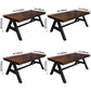 Industrial Solid Wood Dining Table Brown Rectangle Table with Trestle Base for Dinning Room Clearhalo ' dining_table' 'Dining Tables & Seating' 'Dining Tables' 'furn' 'furn_dining_table' 'Furniture' 'furniture_dining_table' 'Kitchen & Dining Furniture' 'kitchen&dining_furn' 'kitchen' 'kitchen_dining_table' 3723479