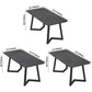 Industrial Style Sintered Stone Dining Table Black Rectangle Table with Sled Base for Dinning Room Clearhalo ' dining_table' 'Dining Tables & Seating' 'Dining Tables' 'furn' 'furn_dining_table' 'Furniture' 'furniture_dining_table' 'Kitchen & Dining Furniture' 'kitchen&dining_furn' 'kitchen' 'kitchen_dining_table' 3723490