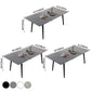 Industrial Style Sintered Stone Dining Table Rectangle Table with 4 Legs for Dinning Room Clearhalo ' dining_table' 'Dining Tables & Seating' 'Dining Tables' 'furn' 'furn_dining_table' 'Furniture' 'furniture_dining_table' 'Kitchen & Dining Furniture' 'kitchen&dining_furn' 'kitchen' 'kitchen_dining_table' 3723505