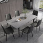 Industrial Style Sintered Stone Dining Table Rectangle Table with 4 Legs for Dinning Room Clearhalo ' dining_table' 'Dining Tables & Seating' 'Dining Tables' 'furn' 'furn_dining_table' 'Furniture' 'furniture_dining_table' 'Kitchen & Dining Furniture' 'kitchen&dining_furn' 'kitchen' 'kitchen_dining_table' 3723510