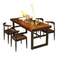 Industrial Style Solid Wood Dining Table Brown Rectangle Table with Trestle Base for Dinning Room Clearhalo ' dining_table' 'Dining Tables & Seating' 'Dining Tables' 'furn' 'furn_dining_table' 'Furniture' 'furniture_dining_table' 'Kitchen & Dining Furniture' 'kitchen&dining_furn' 'kitchen' 'kitchen_dining_table' 3723527
