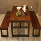 Industrial Style Solid Wood Dining Table Brown Rectangle Table with Trestle Base for Dinning Room Clearhalo ' dining_table' 'Dining Tables & Seating' 'Dining Tables' 'furn' 'furn_dining_table' 'Furniture' 'furniture_dining_table' 'Kitchen & Dining Furniture' 'kitchen&dining_furn' 'kitchen' 'kitchen_dining_table' 3723532