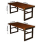 Industrial Style Solid Wood Dining Table Brown Rectangle Table with Trestle Base for Dinning Room Clearhalo ' dining_table' 'Dining Tables & Seating' 'Dining Tables' 'furn' 'furn_dining_table' 'Furniture' 'furniture_dining_table' 'Kitchen & Dining Furniture' 'kitchen&dining_furn' 'kitchen' 'kitchen_dining_table' 3723534